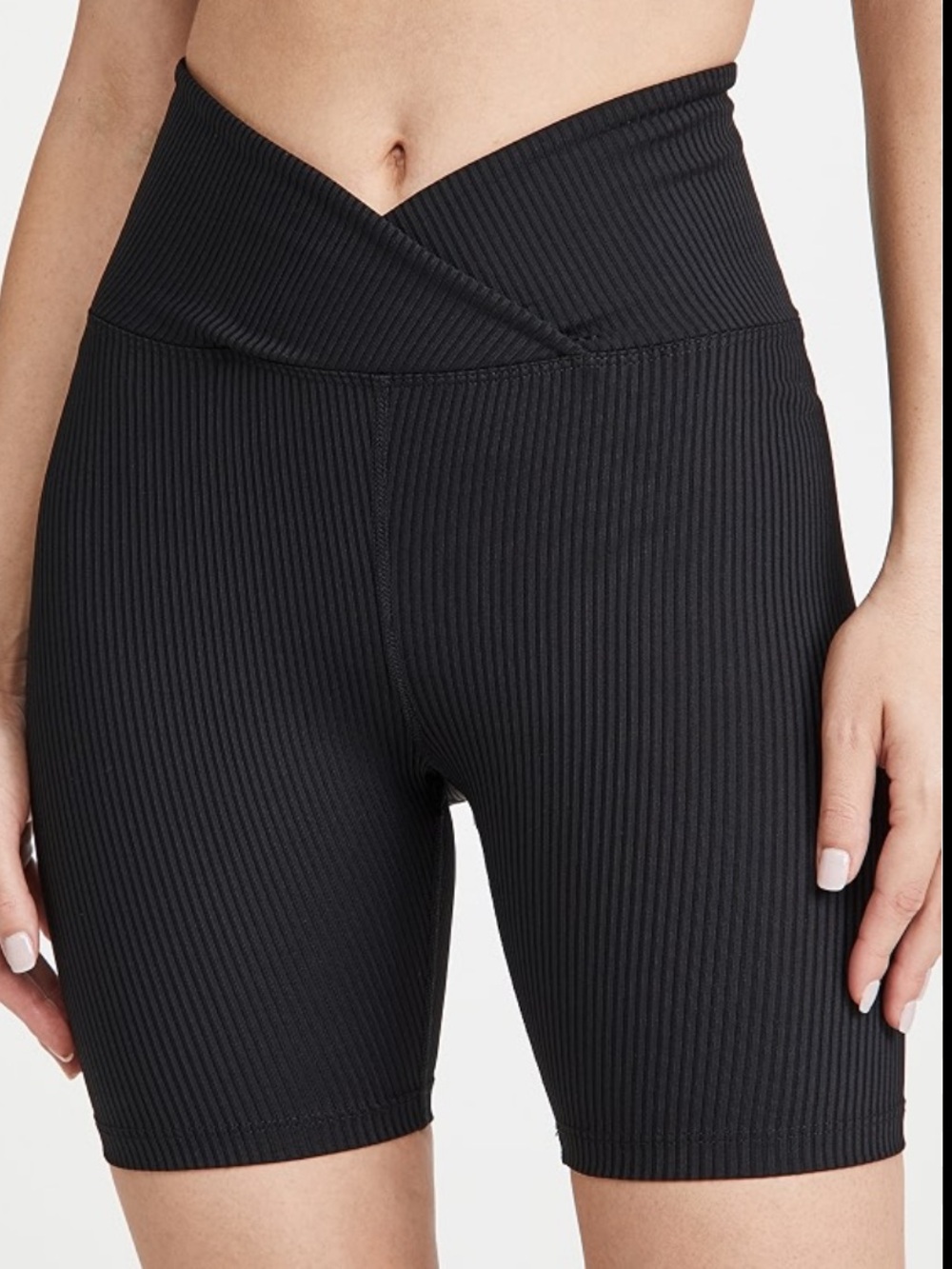 Brand new Year of Ours High-Waist Ribbed Bike Shorts - Black Small
